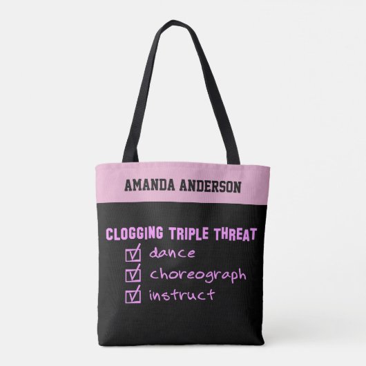 Clogging Triple Threat Dance Choreograph Instructi Tote Bag (Achterkant)