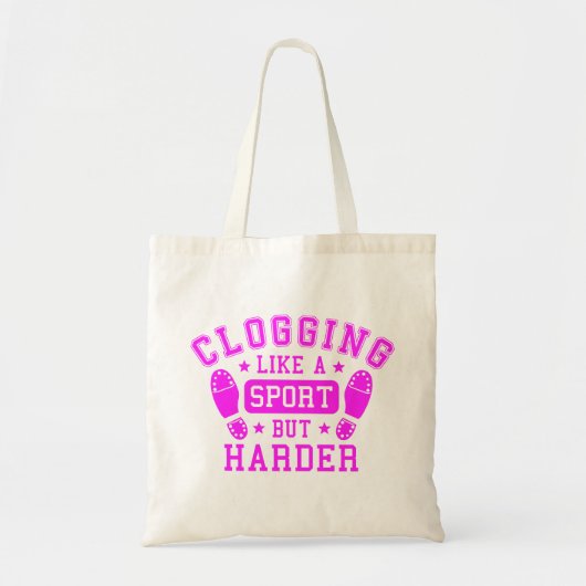 Clogging: Zoals een sport maar Harder Pink Tote Bag (Voorkant)