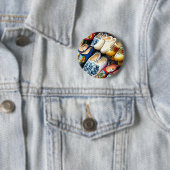 Clogs, Amsterdam, Nederland - Badge Ronde Button 5,7 Cm (In situ)