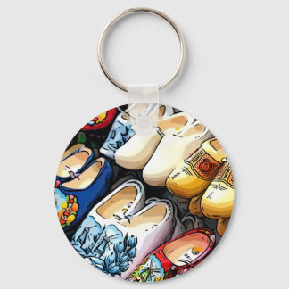 Clogs, Amsterdam, Nederland - Button Key Ring Sleutelhanger