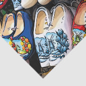 Clogs, Amsterdam, Nederland - Weefselpapier Tissuepapier (Detail)