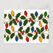 Cloisonne Art Christmas Lights and Holly Briefkaart (Voorkant)