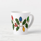 Cloisonne Art Christmas Lights and Holly Latte Mok (Rechterhoek)
