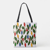 Cloisonne Art Christmas Lights and Holly Tote Bag (Achterkant)