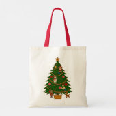 Cloisonne Art Christmas Tree Character Ornaments Tote Bag (Achterkant)