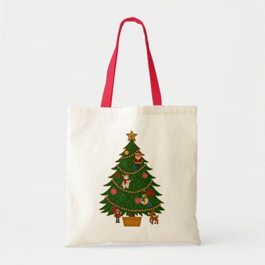 Cloisonne Art Christmas Tree Character Ornaments Tote Bag (Voorkant)