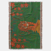 Cloisonne Art Tiger on the Jungle Path Deken (Voorkant Verticaal)