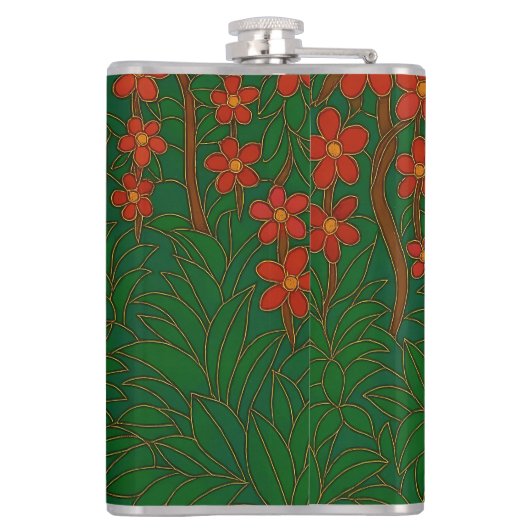 Cloisonne Art Tiger on the Jungle Path Heupfles (Achterkant)