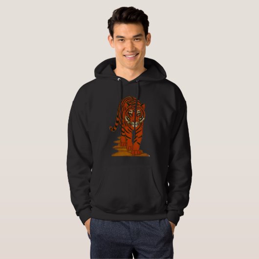 Cloisonne Art Tiger on the Jungle Path Hoodie (Voorkant volledig)