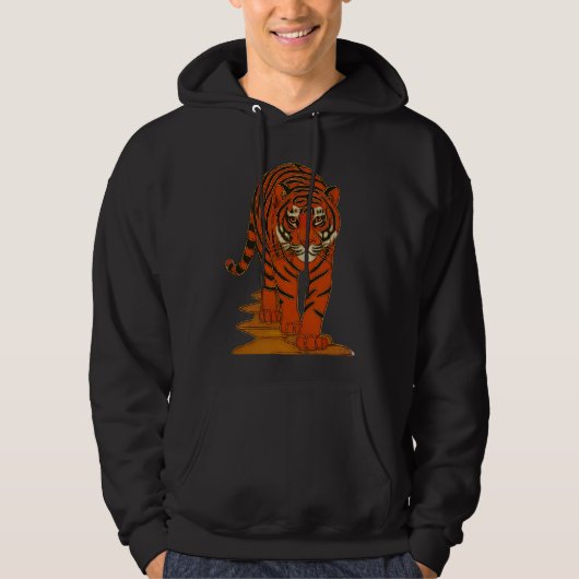Cloisonne Art Tiger on the Jungle Path Hoodie (Voorkant)