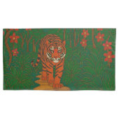 Cloisonne Art Tiger on the Jungle Path Kussensloop (Voorkant)