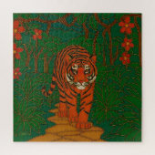 Cloisonne Art Tiger on the Jungle Path Legpuzzel (Verticaal)