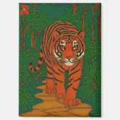 Cloisonne Art Tiger on the Jungle Path Magneet (Voorkant)