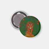 Cloisonne Art Tiger on the Jungle Path Magneet (Voorkant / Achterkant)
