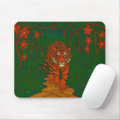 Cloisonne Art Tiger on the Jungle Path Muismat (Met muis)