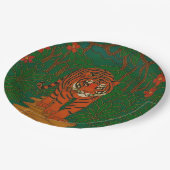 Cloisonne Art Tiger on the Jungle Path Papieren Bordje (Gekanteld)