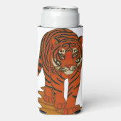 Cloisonne Art Tiger on the Jungle Path Seltzer Blikjeskoeler (Seltzer Achterkant)