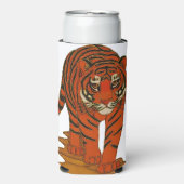 Cloisonne Art Tiger on the Jungle Path Seltzer Blikjeskoeler (Seltzer Voorkant)