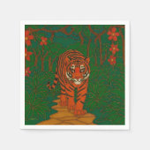 Cloisonne Art Tiger on the Jungle Path Servet (Voorkant)