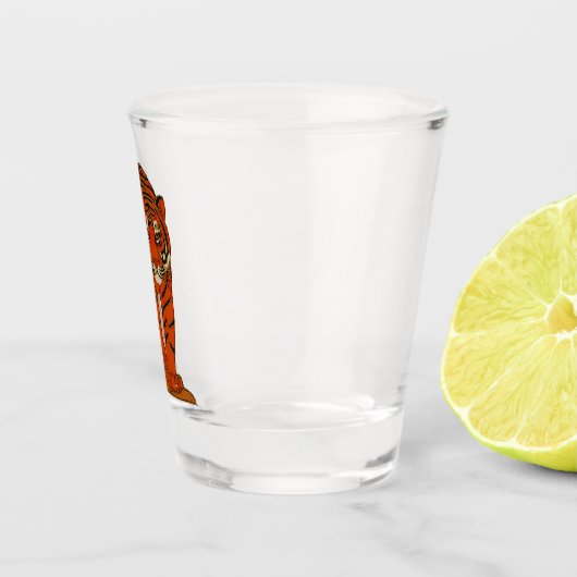 Cloisonne Art Tiger on the Jungle Path Shot Glas (Rechts)