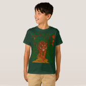 Cloisonne Art Tiger on the Jungle Path T-shirt (Voorkant volledig)