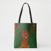 Cloisonne Art Tiger on the Jungle Path Tote Bag (Voorkant)