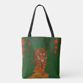 Cloisonne Art Tiger on the Jungle Path Tote Bag (Achterkant)