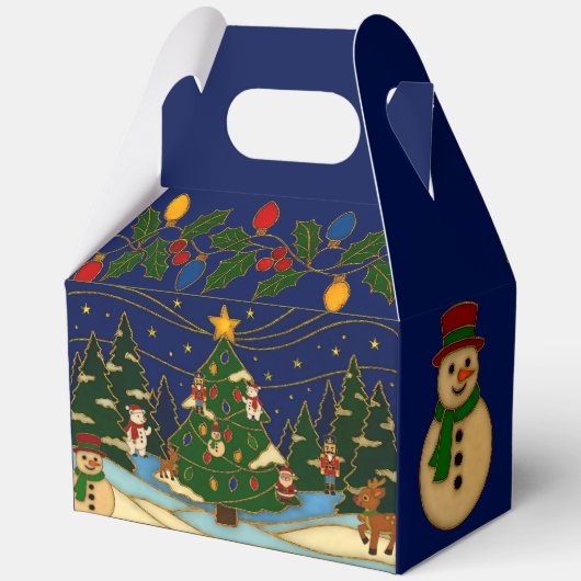 Cloisonne Art Whimsical Forest Classic Christmas Bedankdoosjes (Achterkant)