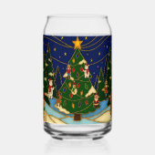 Cloisonne Art Whimsical Forest Classic Christmas  Blikvorm Glas (Voorkant)