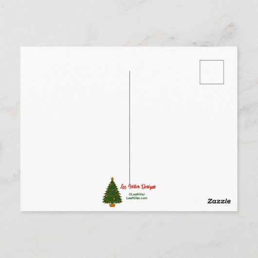 Cloisonne Art Whimsical Forest Classic Christmas Briefkaart (Achterkant)