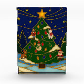 Cloisonne Art Whimsical Forest Classic Christmas  Fotoblokken (Voorkant)