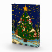Cloisonne Art Whimsical Forest Classic Christmas  Fotoblokken (Rechts)