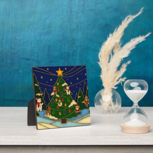 Cloisonne Art Whimsical Forest Classic Christmas  Fotoplaat (Insitu)