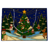 Cloisonne Art Whimsical Forest Classic Christmas  Groot Cadeauzakje (Voorkant)