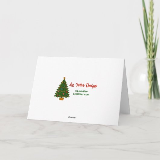 Cloisonne Art Whimsical Forest Classic Christmas  Kaart (Achterkant)