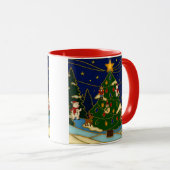 Cloisonne Art Whimsical Forest Classic Christmas  Mok (Voorkant rechts)