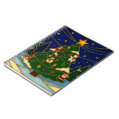 Cloisonne Art Whimsical Forest Classic Christmas  Notitieboek (Linkerzijde)