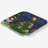 Cloisonne Art Whimsical Forest Classic Christmas  Papieren Bordje (Gebogen)