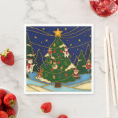 Cloisonne Art Whimsical Forest Classic Christmas  Servet (Insitu)