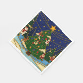 Cloisonne Art Whimsical Forest Classic Christmas  Servet (Hoek)