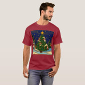 Cloisonne Art Whimsical Forest Classic Christmas  T-shirt (Voorkant volledig)