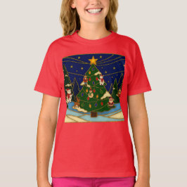 Cloisonne Art Whimsical Forest Classic Christmas  T-shirt