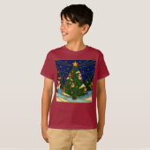 Cloisonne Art Whimsical Forest Classic Christmas T-shirt (Voorkant volledig)