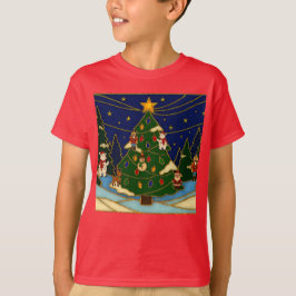 Cloisonne Art Whimsical Forest Classic Christmas  T-shirt