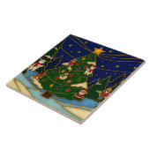 Cloisonne Art Whimsical Forest Classic Christmas  Tegeltje (Zijkant)