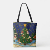 Cloisonne Art Whimsical Forest Classic Christmas  Tote Bag (Achterkant)