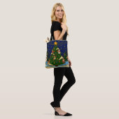 Cloisonne Art Whimsical Forest Classic Christmas  Tote Bag (Op model)