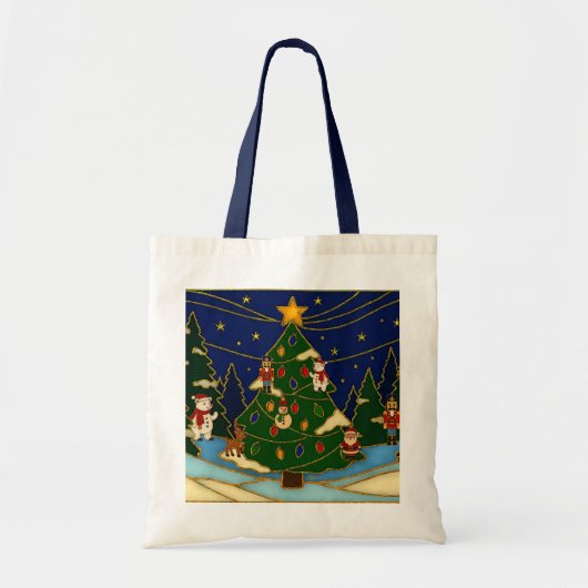 Cloisonne Art Whimsical Forest Classic Christmas Tote Bag (Voorkant)