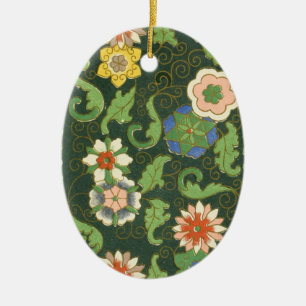 Cloisonne China Patroon Aziatisch Oriëntaals Keramisch Ornament