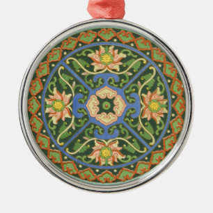 Cloisonne China Patroon Aziatisch Oriëntaals Metalen Ornament